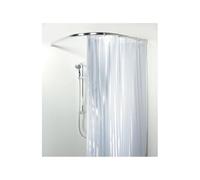 Spirella Ova Rondo Bright Finish Curved Corner Enclosure Aluminium Chrome Shower Curtain Rail Enclosure Size 90 cm x 90 cm Diameter 30 mm x 17 mm