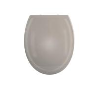 Spirella Oval Toilet Lid with Quick Release Function and Soft Close Mechanism Antibacterial Toilet Seat Made of Thermoplastic and Rustproof Stainless Steel Removable Taupe