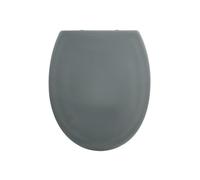 spirella Oval Toilet Lid with Quick Release Function and Soft Close Mechanism Antibacterial Toilet Seat Made of Thermoplastic and Rustproof Stainless Steel Removable Anthracite