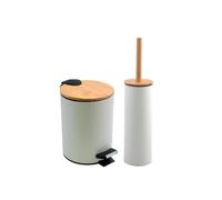Spirella Pedal Bin 5L & Toilet Brush Set Adonis White
