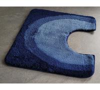 Spirella PLACE Blue WC Mat with Cutout 55x55 cm, 25 mm Pile