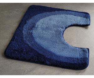 Spirella PLACE Blue WC Mat with Cutout 55x55 cm, 25 mm Pile