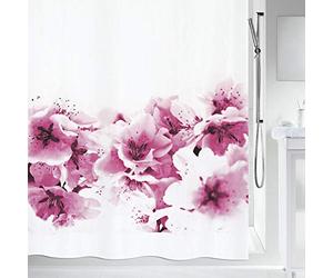Spirella Polyester Amanda Shower Curtain, Pink