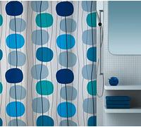 Spirella Mobile Blue Shower Curtain, Polyester, 180 cm x 200 cm