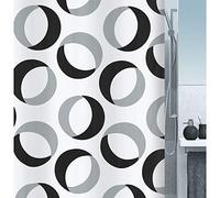Spirella Rings Grey-Black Shower Curtain