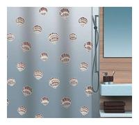 Spirella Polyethylene Vinyl Acetate Shell Shower Curtain, Brown
