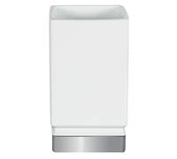 Spirella Porcelain Roma Tumbler, White/Silver