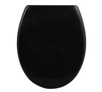 spirella Premium Toilet Lid Oval White Toilet Lid with Quick Release Function and Soft Close Mechanism Antibacterial Toilet Seat Made of Duroplast and Rustproof Stainless Steel Removable Black