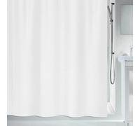 Spirella Primo Bioactive Collection, Textile Shower Curtain, 120 x 200, 100% Polyester, White