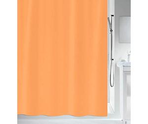 Spirella Primo Collection, Textile Shower Curtain, 180 x 180, 100% Polyester, Orange