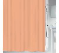 SPIRELLA - Primo Textile Shower Curtain - Waterproof & Mildew Resistant - 180 x 200 x 0.2 cm - Peach - Elegant Design - Washable Polyester Fabric