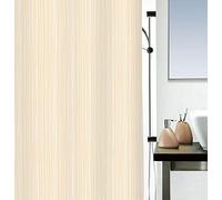 Spirella Raya Light Beige Textile Polyester Shower Curtain, 180 x 200 cm, Cream/White