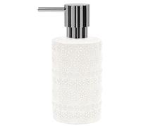 Spirella Relief, Liquid soap Dispenser, Porcelain, 300 ml, Long-Lasting and Robust, White, Distributeur de Savon