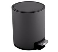 Spirella Riku Cosmetic Bin 3 Litres Stainless Steel with Soft-Close Mechanism and Inner Bucket Bathroom Bin Soft Close Waste Bin Grey