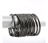 Spirella Ringo Shower Curtain Rings Pack of 12 Chrome Small Suitable for All Standard Shower Curtain Rods Titanium Black