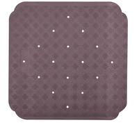 Spirella Ruby Shower Mat, Antibacterial Non-Slip with Suction Cups, Plum, Approx. 53 x 53 cm, Natural Rubber