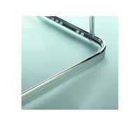 Spirella Shower Curtain Rail for Corner Shower Curtain in Surprise Aluminium 80 x 80 cm Shiny Finish - Sliders Included