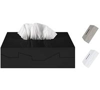 Spirella Silhouette Collection Tissue Box 24.8 x 12.8 x 8 cm, ABS, Black, 24.8 x 12.8X8 cm