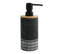Spirella Soap Dispenser Polyresin & Bamboo Yuma Dark Grey & White