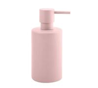 Spirella Soap Dispenser Tube with Stainless Steel Pump Liquid Soap Dispenser Porcelain 300 ml Long Lasting and Robust Matte Pink