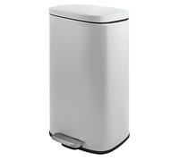 Spirella SP2711 50 Litre Kitchen Rubbish Bin Soft Close Plastic Interior with Pedal White