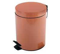 Spirella - Steel pedal bin SYDNEY - Modern design, easy opening, removable inner bucket - Bathroom or kitchen accessories - Terracotta - 5L