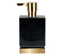 Spirella Stoneware Roma Soap Dispenser, Black/Gold