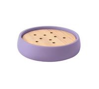 Spirella Sven Polyresin Soap Dish 11.6 x 11.6 cm for an Elegant and Practical Bathroom Ideal for Organising Your Toiletries, Lavender