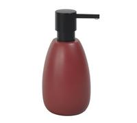 Spirella Sven soap dispenser made of polyresin 260 ml for an elegant and practical bathroom, ideal for everyday use and modern design, berry, POLYRÉSINE ET BOIS DE CAOUTCHOUC