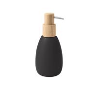 Spirella Sven soap dispenser made of polyresin 260 ml for an elegant and practical bathroom, ideal for everyday use and modern design, matt black, Resin