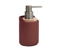 SPIRELLA - Sybella Soap Dispenser - Elegant Design, Glass and Plastic, Easy Refill - 8 x 8 x 15.3 cm - 0.3 L - Colour Bordeaux - Perfect for Bathroom and Kitchen