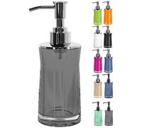 SPIRELLA Sydney Collection Liquid Soap Dispenser, 18.5 x 7.0 x 7.0 cm, Acrylic, Grey