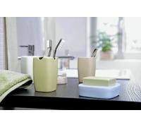 Spirella Tabletop Accessory Retro Pastel Tea Green Glass 1211818, White, Standard