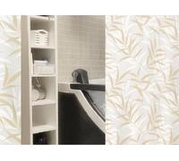Spirella Textile Shower Curtain Cane Beige 120x200cm (8x eyelets) Stylish Design