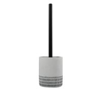 Spirella Toilet Brush with Polyresin Holder & Bamboo Yuma Black & White, One Size