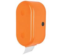 Spirella Toilet Roll Holder + Spare Roll Holder "Cube" for Gluing or Drilling Orange