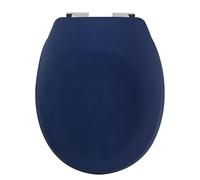Spirella Toilet Seat, Oval, Blue, Duroplast, Soft Close Mechanism, Rustproof Stainless Steel Hinges