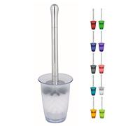 Spirella Toronto Polystyrol Toilet Brush, Clear/White