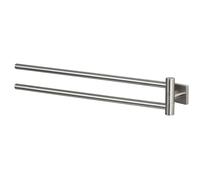 Spirella Towel Rack with Mobile Rail, Metal, Matt Chrome, Doble 45,5 cm