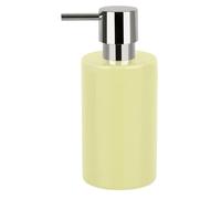 Spirella Tube Collection Liquid Soap Dispenser, 7.0 x 7.0 x 16.0 cm, Stoneware Yellow