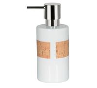 Spirella Tube Nature Soap Dispenser, Stone, White/Cork