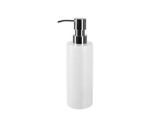 Spirella Tube Ribbed Soap Dispenser, White