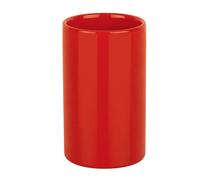 Spirella Tube Stoneware Tooth Mug, Red