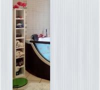 Spirella Twill White Vinyl Shower Curtain 180x200cm (12x eyelets)