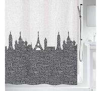 Spirella Urban Textile Shower Curtain 240 x 180 cm Black