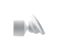 Spirella Wallquick Plastic Shower Curtain Rail Holder Decor Rails on Angled Walls, 25 mm, 1 Bracket, White