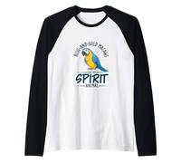Spirit Animal Blue-and-Gold Macaw Raglan Baseball Tee