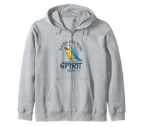 Spirit Animal Blue-and-Gold Macaw Zip Hoodie