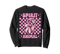 Spirit Animal Flamingo Girl Mom Pink Coquette Bow Sweatshirt