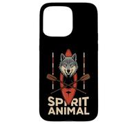 Spirit Animal Kayak Cross Wolf Case for iPhone 15 Pro Max